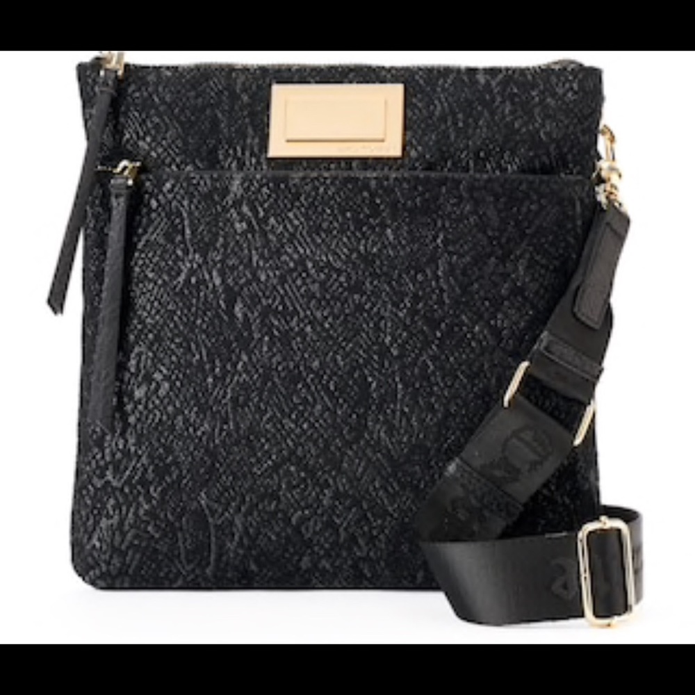Juicy Couture Black Lace Flat Crossbody bag